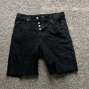 Black High Waisted Jean Shorts